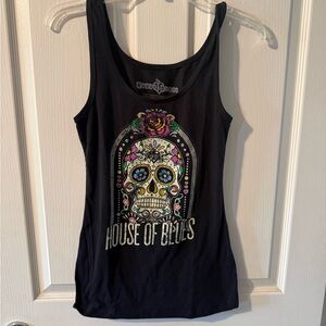 House of Blues Black Day of the Dead Skull Graphic Tank